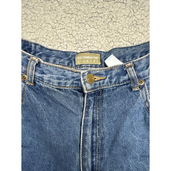 Liz Claiborne Lizwear Jeans Classic Fit Straight Women's 16 Short Blue High Rise - Picture 2 of 10